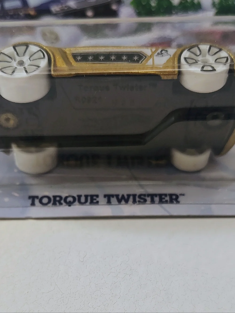 Torque Twister Hot Wheels 2020 Holiday Snow Card 5/6 Gold Diecast